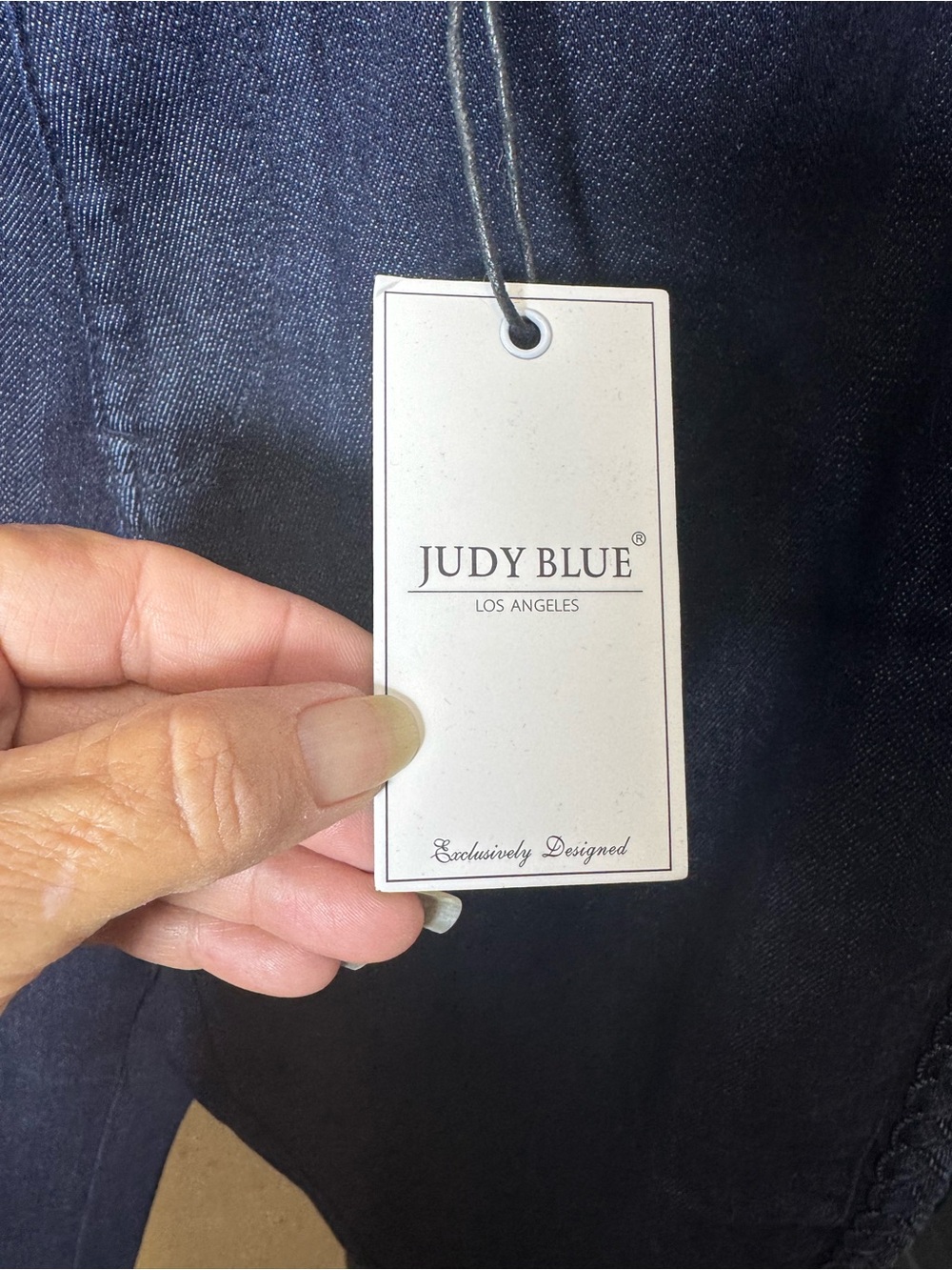 Nwt Judy Blue size 16 w Women’s Dark Blue Denim Jeans with Side Braid Detail - Picture 5 of 7